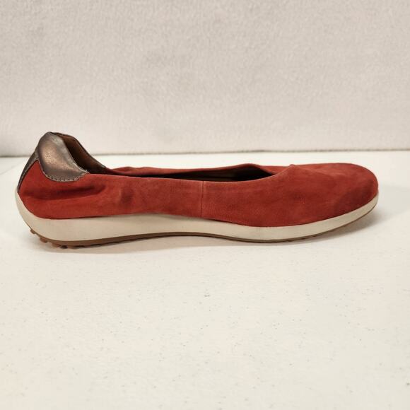 Caslon Bella Leather Suede Ballet Slip-On Flat Preppy Burgundy Women's Size 8.5M - Picture 9 of 13